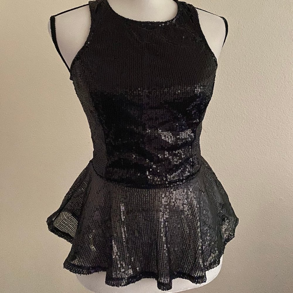 Women's Spaghetti Strap Ruffle Camisole Sleeveless Peplum Tops